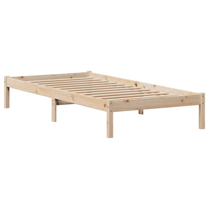 vidaXL Bed Frame without Mattress 75x190 cm Small Single Solid Wood Pine
