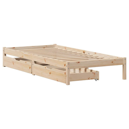 vidaXL Bed Frame without Mattress 90x190 cm Single Solid Wood Pine