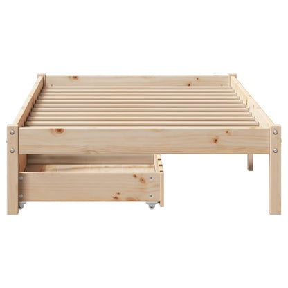 vidaXL Bed Frame without Mattress 90x190 cm Single Solid Wood Pine
