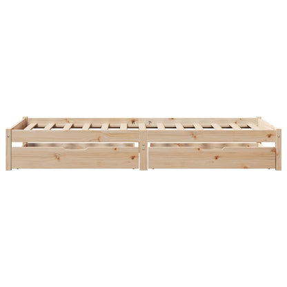vidaXL Bed Frame without Mattress 90x190 cm Single Solid Wood Pine