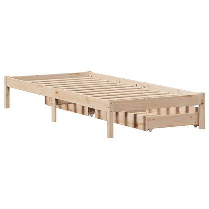 vidaXL Bed Frame without Mattress 90x190 cm Single Solid Wood Pine