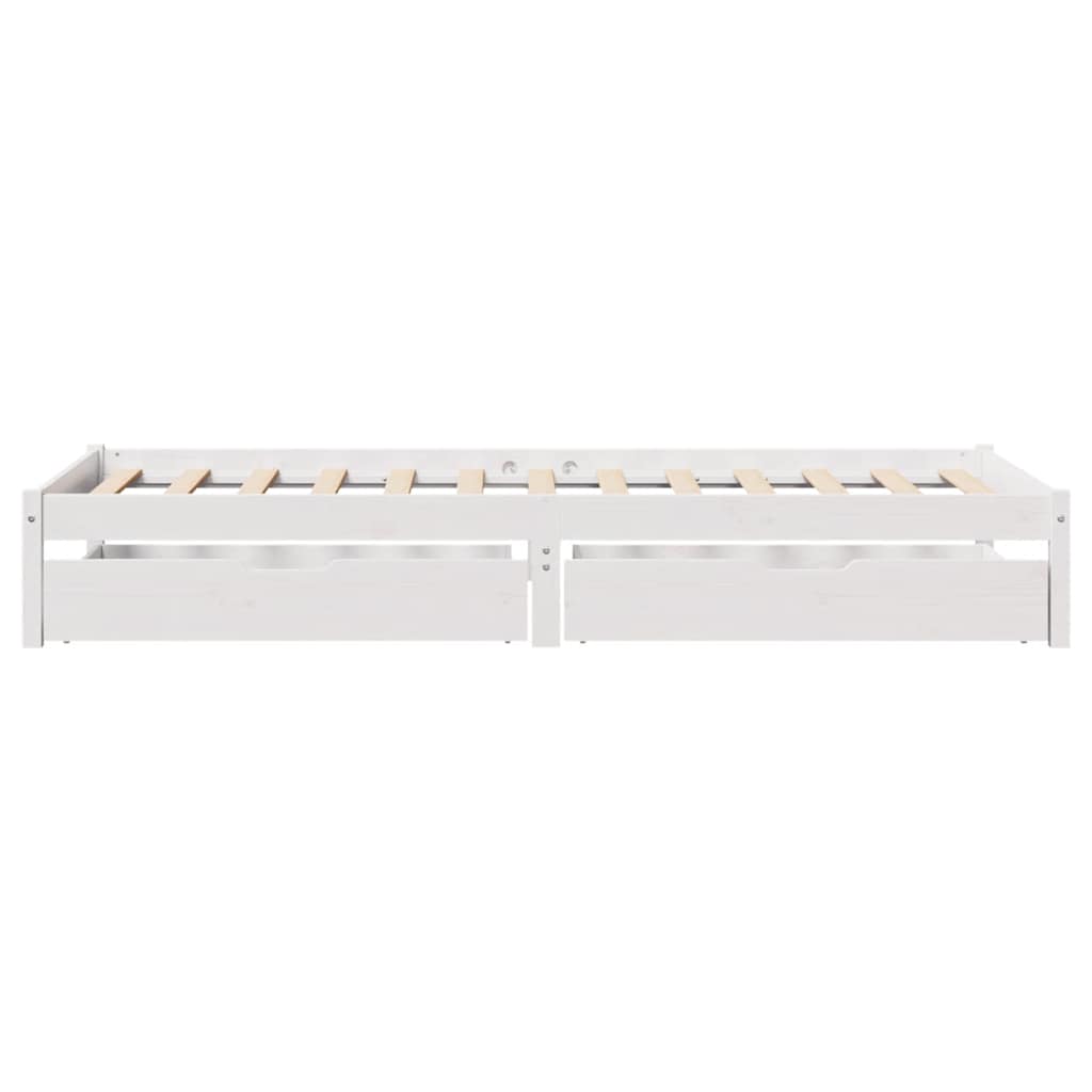 vidaXL Bed Frame without Mattress White 90x190 cm Single Solid Wood Pine