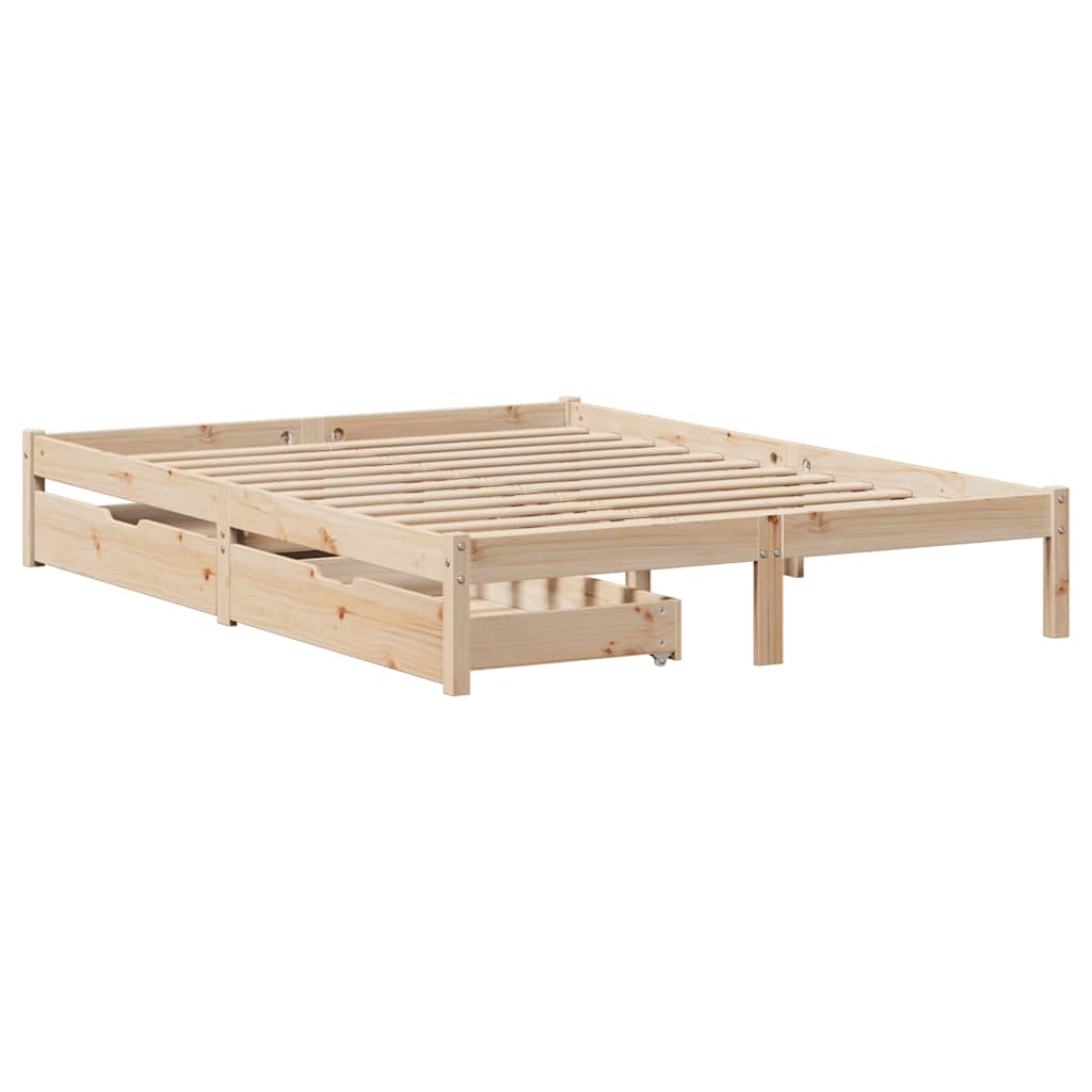vidaXL Bed Frame without Mattress 120x190 cm Small Double Solid Wood Pine