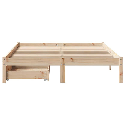 vidaXL Bed Frame without Mattress 120x190 cm Small Double Solid Wood Pine