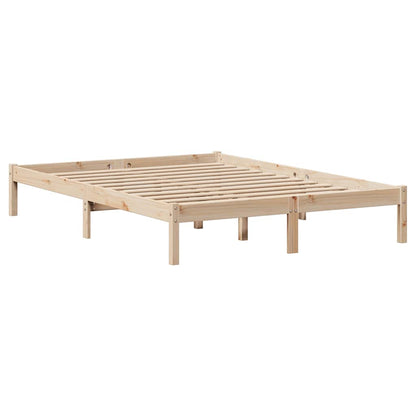 vidaXL Bed Frame without Mattress 135x190 cm Double Solid Wood Pine