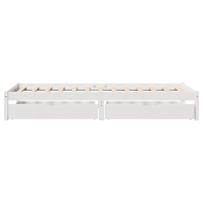 vidaXL Bed Frame without Mattress White 90x200 cm Solid Wood Pine