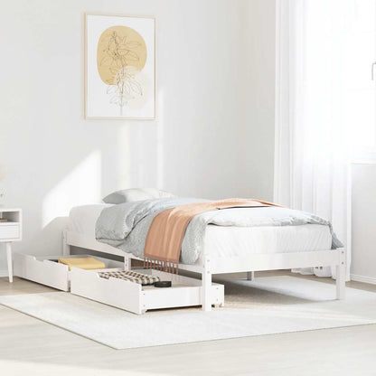 vidaXL Bed Frame without Mattress White 90x200 cm Solid Wood Pine