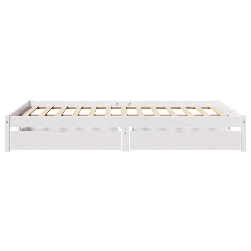 vidaXL Bed Frame without Mattress White 140x200 cm Solid Wood Pine