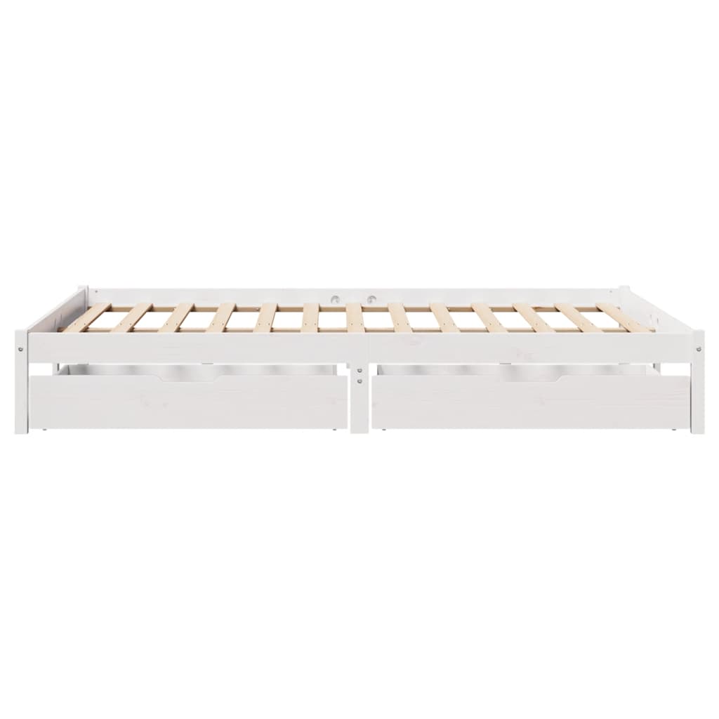 vidaXL Bed Frame without Mattress White 160x200 cm Solid Wood Pine