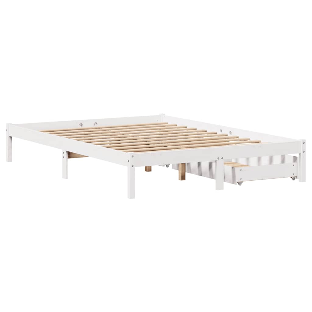 vidaXL Bed Frame without Mattress White 160x200 cm Solid Wood Pine