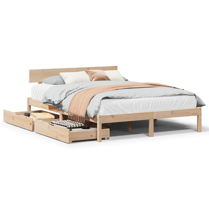 vidaXL Bed Frame without Mattress 120x190 cm Small Double Solid Wood Pine
