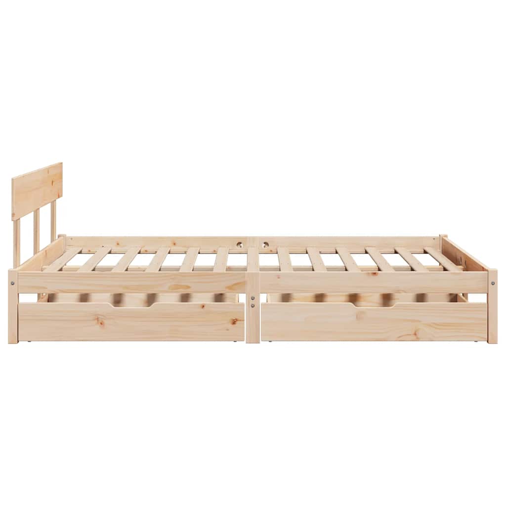vidaXL Bed Frame without Mattress 120x190 cm Small Double Solid Wood Pine