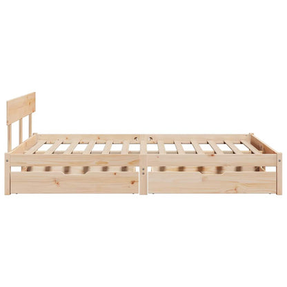 vidaXL Bed Frame without Mattress 120x190 cm Small Double Solid Wood Pine