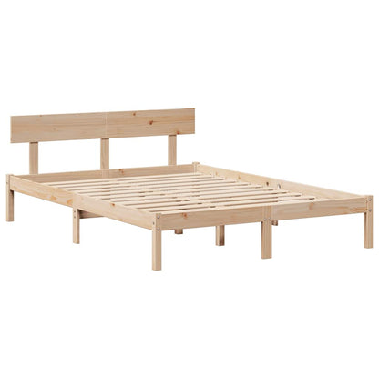 vidaXL Bed Frame without Mattress 120x190 cm Small Double Solid Wood Pine