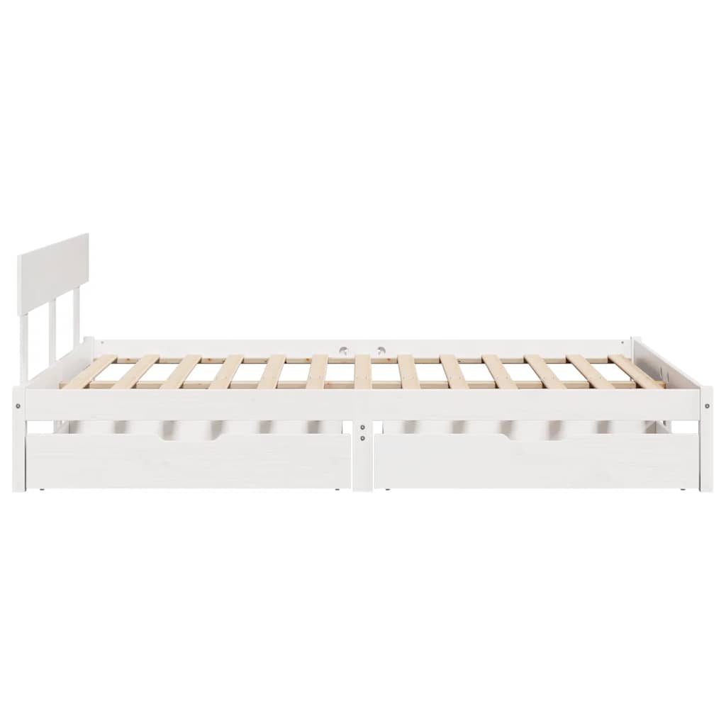 vidaXL Bed Frame without Mattress White 120x200 cm Solid Wood Pine