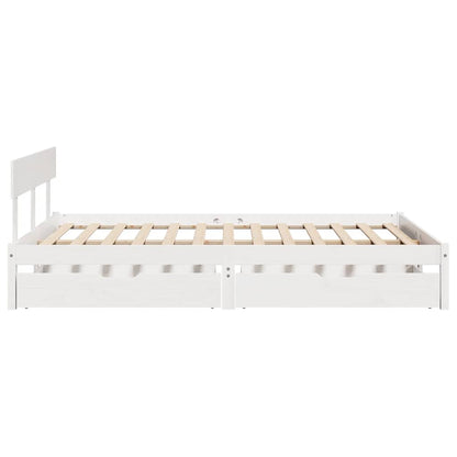 vidaXL Bed Frame without Mattress White 120x200 cm Solid Wood Pine