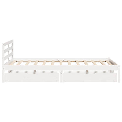vidaXL Bed Frame without Mattress White 120x200 cm Solid Wood Pine