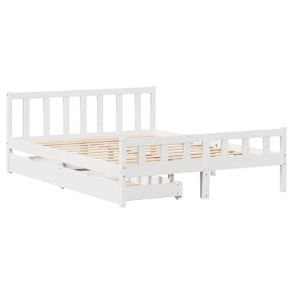 vidaXL Bed Frame without Mattress White 160x200 cm Solid Wood Pine