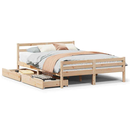 vidaXL Bed Frame without Mattress 140x190 cm Solid Wood Pine