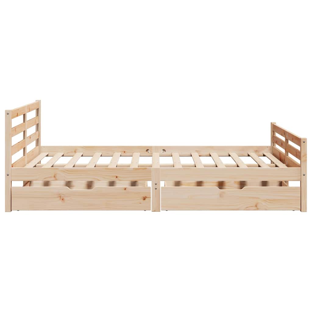 vidaXL Bed Frame without Mattress 140x190 cm Solid Wood Pine