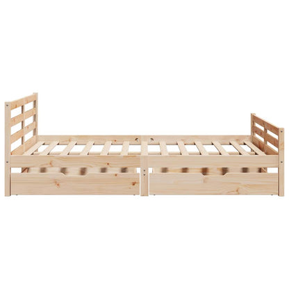 vidaXL Bed Frame without Mattress 140x190 cm Solid Wood Pine