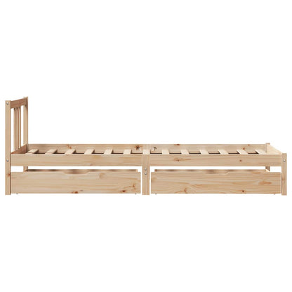 vidaXL Bed Frame without Mattress 75x190 cm Small Single Solid Wood Pine