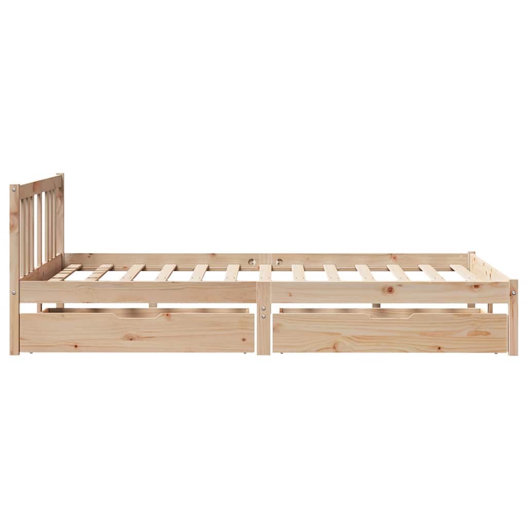 vidaXL Bed Frame without Mattress 135x190 cm Double Solid Wood Pine