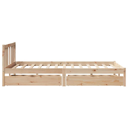 vidaXL Bed Frame without Mattress 135x190 cm Double Solid Wood Pine
