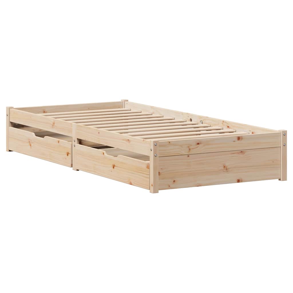 vidaXL Bed Frame without Mattress 75x190 cm Solid Wood Pine