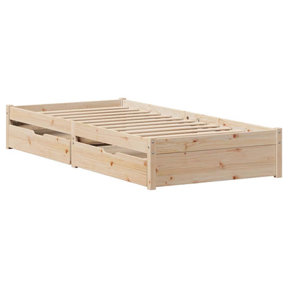 vidaXL Bed Frame without Mattress 75x190 cm Solid Wood Pine