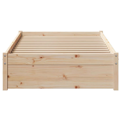 vidaXL Bed Frame without Mattress 75x190 cm Solid Wood Pine