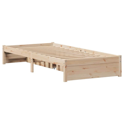 vidaXL Bed Frame without Mattress 75x190 cm Solid Wood Pine