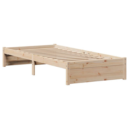 vidaXL Bed Frame without Mattress 75x190 cm Solid Wood Pine