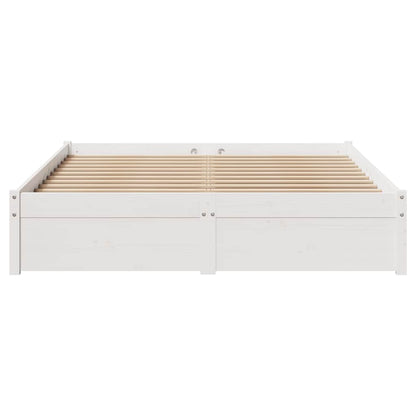 vidaXL Bed Frame without Mattress White 120x200 cm Solid Wood Pine