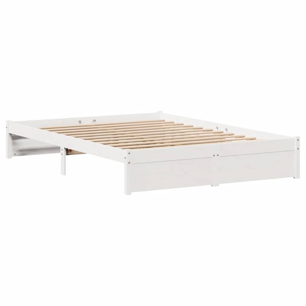 vidaXL Bed Frame without Mattress White 120x200 cm Solid Wood Pine