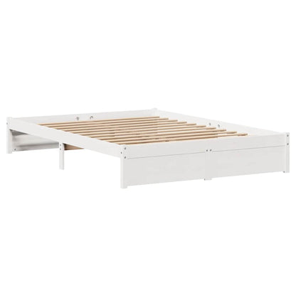 vidaXL Bed Frame without Mattress White 120x200 cm Solid Wood Pine