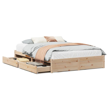 vidaXL Bed Frame without Mattress 140x200 cm Solid Wood Pine