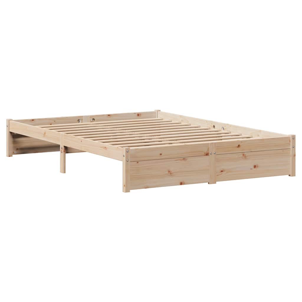 vidaXL Bed Frame without Mattress 140x200 cm Solid Wood Pine