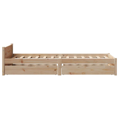 vidaXL Bed Frame without Mattress 75x190 cm Small Single Solid Wood Pine