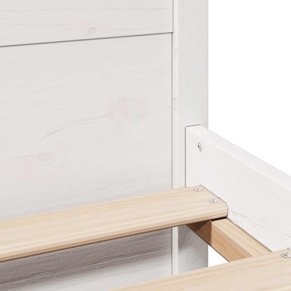 vidaXL Bed Frame without Mattress White 90x190 cm Single Solid Wood Pine