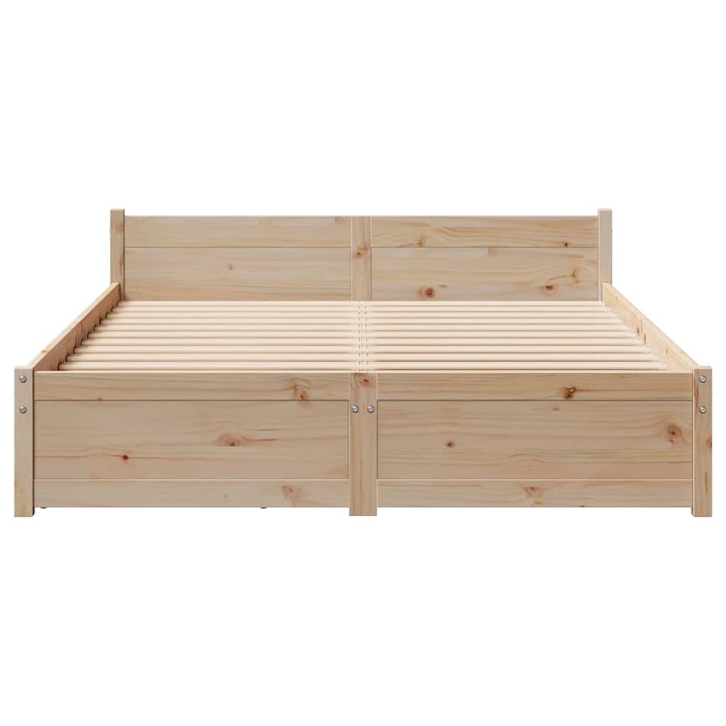 vidaXL Bed Frame without Mattress 140x190 cm Solid Wood Pine