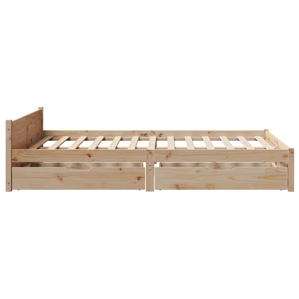 vidaXL Bed Frame without Mattress 140x190 cm Solid Wood Pine