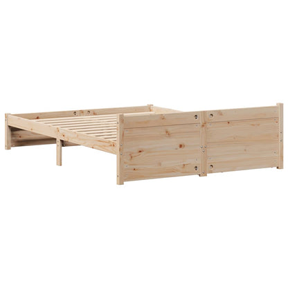 vidaXL Bed Frame without Mattress 140x190 cm Solid Wood Pine