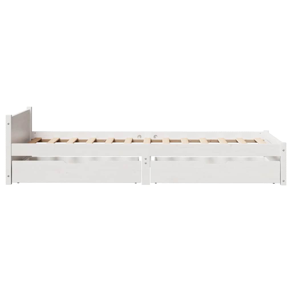vidaXL Bed Frame without Mattress White 90x200 cm Solid Wood Pine