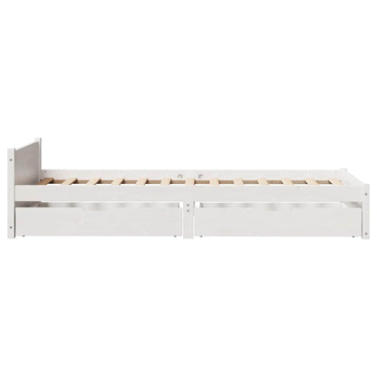vidaXL Bed Frame without Mattress White 90x200 cm Solid Wood Pine