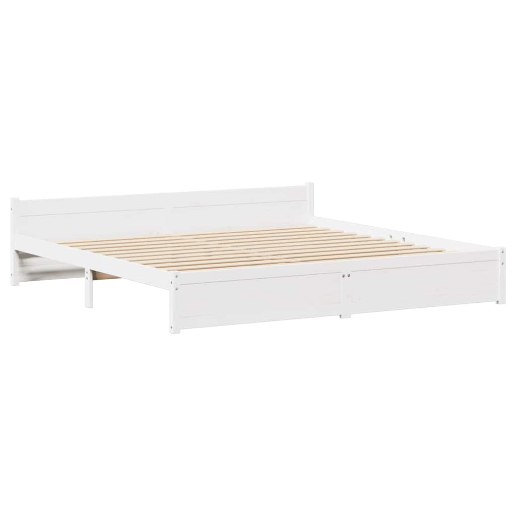 vidaXL Bed Frame without Mattress White 160x200 cm Solid Wood Pine