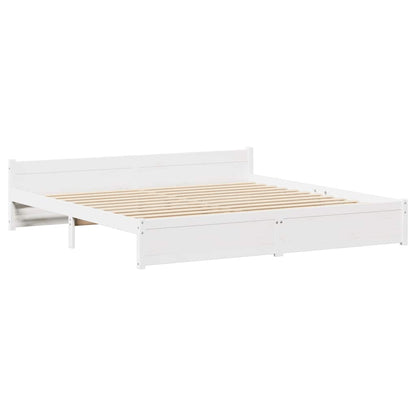 vidaXL Bed Frame without Mattress White 160x200 cm Solid Wood Pine