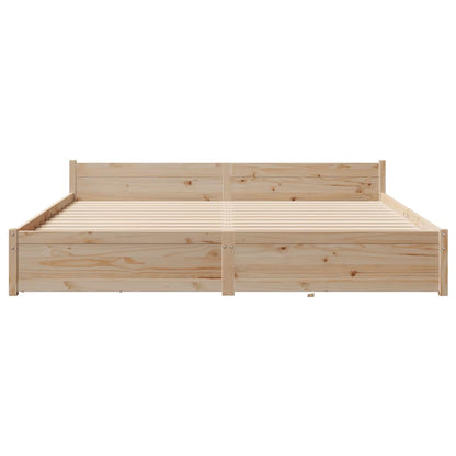 vidaXL Bed Frame without Mattress 180x200 cm Super King Solid Wood Pine