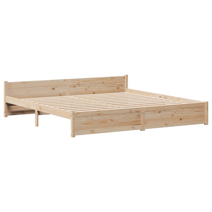 vidaXL Bed Frame without Mattress 180x200 cm Super King Solid Wood Pine