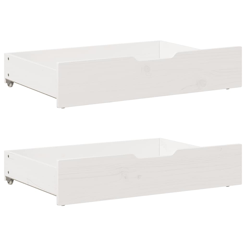 vidaXL Bed Frame without Mattress White 180x200 cm Super King Solid Wood Pine